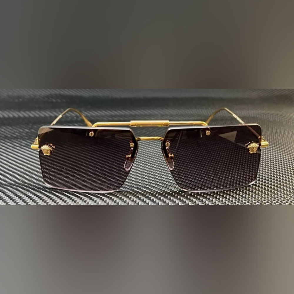 VERSACE Woman VE2245 10028H Gold Violet Gradient Women's 60 mm Sunglasses